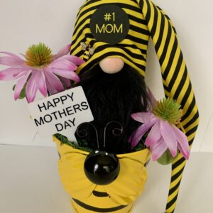 bumble bee gnome in pot